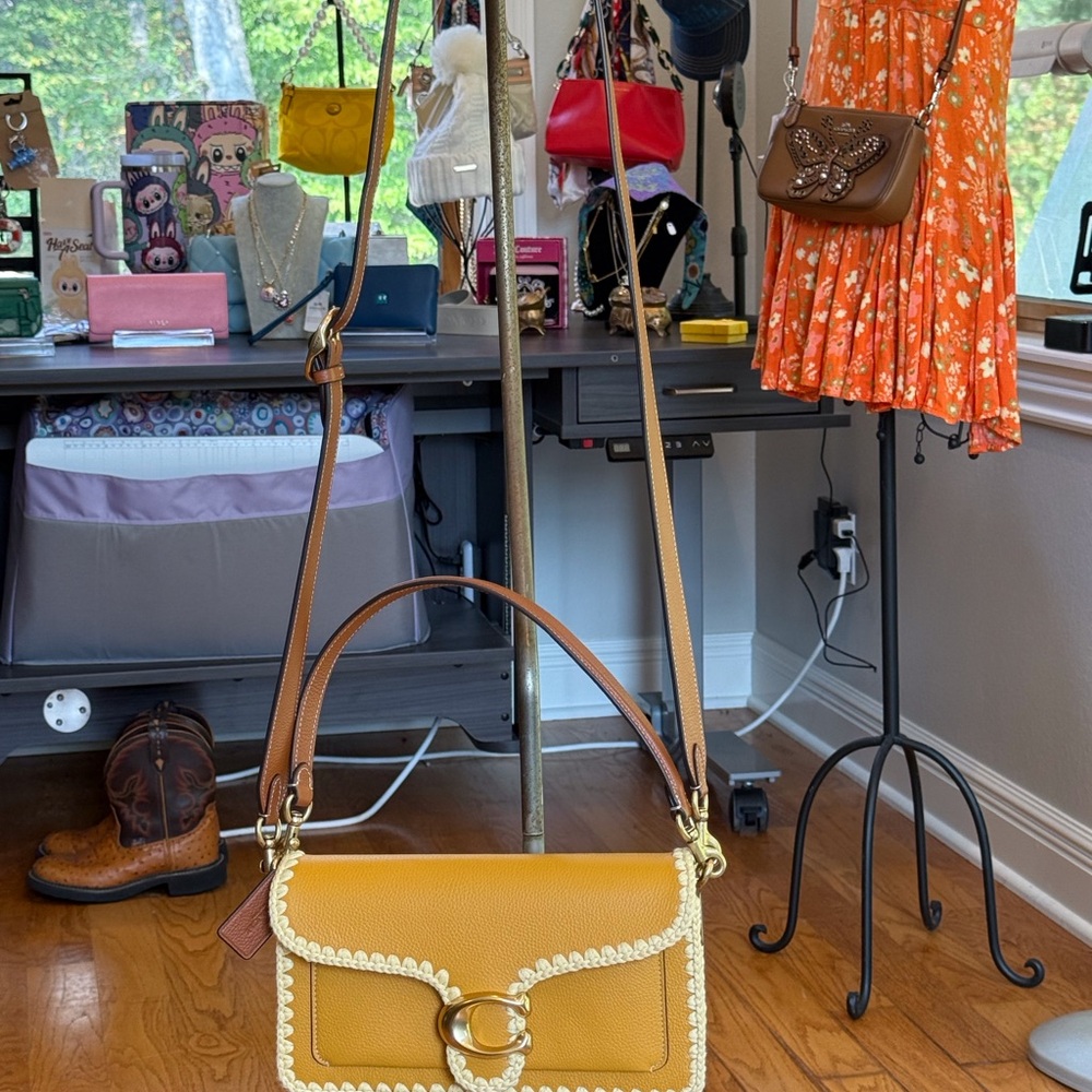 Coach Tabby 26 Shoulder/Crossbody Bag with Crochet Trim! NWOT - Picture 13 of 17